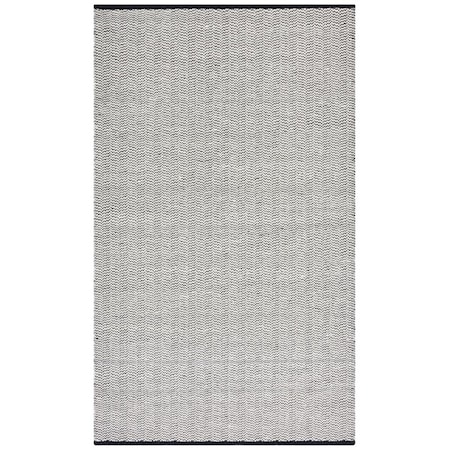 Safavieh 6 x 9 ft. Vermont Rectangle Hand Woven Area Rug Black & Ivory VRM902Z-6